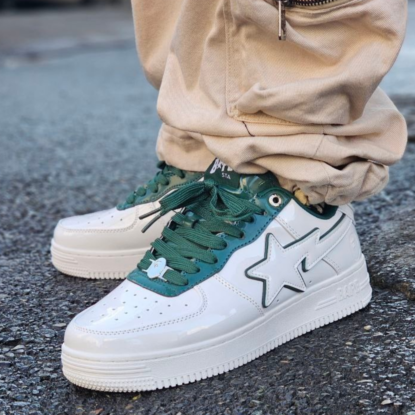 BAPE : Green White